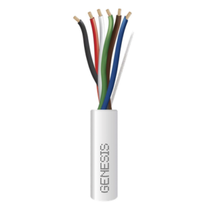 GENESIS 2106-1101/1000 – Cable para Alarma / 6x22 AWG / Bobina 305 m (1000 ft) / Riser CMR-CL3R / Blanco