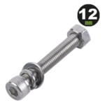 DMT 950-5080-124 – Kit de Fijación Fotovoltaico / Tornillo Allen M8-1.25 x 12 mm / Acero Inoxidable 304 / Resistencia 85,000-150,000 psi / Norma DIN 127
