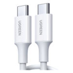 UGREEN 60518 – Cable USB-C a USB-C / Carga Rápida 60W PD3.0 / Transferencia 480 Mbps / 1 Metro (3.3 ft) / 10,000+ Ciclos de Flexión / Cubierta TPE