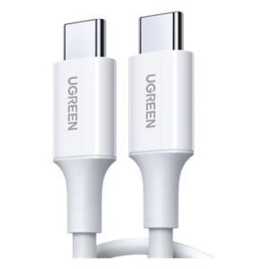UGREEN 60518 – Cable USB-C a USB-C / Carga Rápida 60W PD3.0 / Transferencia 480 Mbps / 1 Metro (3.3 ft) / 10,000+ Ciclos de Flexión / Cubierta TPE