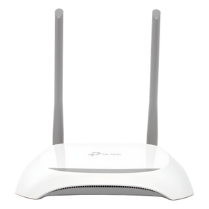 TP-LINK TL-WR840N – Router Inalámbrico / 300 Mbps / 2.4 GHz / 4 Puertos LAN 10/100 Mbps / 2 Antenas 5 dBi / WISP