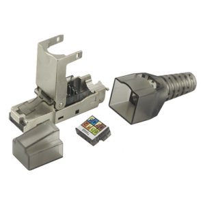 LINKEDPRO BY EPCOM LPKJ6A17S – Plug RJ45 Blindado / Cat 6A / Sin Herramienta / 50μ Oro / 10GBASE-T