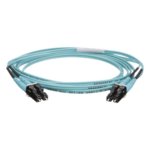 PANDUIT FZ2ERLNLNSNM002 – Jumper de Fibra Óptica / Multimodo OM4 50/125μm / LC-LC Dúplex / OFNR Riser / 2m (6.56 pies) / Color Aqua