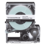 PANDUIT T075X000VPM-BK – Casete de Etiquetas de Vinilo / Cinta Continua / 18 mm Ancho / 7 m (22.97 pies) Largo / Negro Sobre Blanco / Interior-Exterior