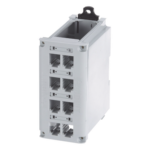 PANDUIT CDPP8RG – Panel de Parcheo Modular / Riel DIN 35 mm / 8 Puertos Mini-Com / UL94V-0 / -10 a 60°C / Gris