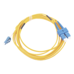 LINKEDPRO BY EPCOM LP-FO-D-LCU-SCU-03 – Jumper de Fibra Óptica / Monomodo 9/125 / LC/UPC-SC/UPC / Dúplex / PVC 2.0 mm / 3 m (9.84 ft) / Amarillo