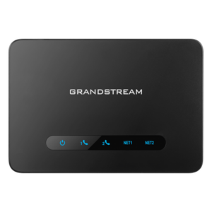 GRANDSTREAM HT-812-V2 – Adaptador de Teléfono Analógico ATA / 2 Puertos FXS / Router NAT Gigabit / Cifrado AES / Calidad de Voz HD / Fax T.38