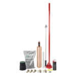 TOTAL GROUND KIT-MASTER-ALU-V2 – Kit Pararrayos / Protección 80 m (262.5 ft) de Diámetro / Punta con Mástil 1.2 m (3.9 ft) / Electrodo 100A / Mejorador de Suelo H2OHM / Conectores de Bronce / Aluminio Magnetoactivo
