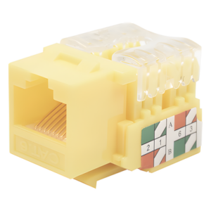 LINKEDPRO BY EPCOM LP-KJ-601-YE – Módulo Jack Keystone / Cat6 / Terminación 110 / Sin Blindaje / 1 Puerto / Amarillo