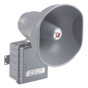 FEDERAL SIGNAL INDUSTRIAL 300GC-120 – Altavoz amplificado / 15 W / 110 dB a 3 m (9.8 ft) / -55°C a 65°C / CSFM, UL, cUL / 120 Vca / Gris