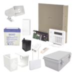 HONEYWELL ALARMA-VECINAL – Kit de Alarma Vecinal / Panel 48 Zonas / 40 Botones de Pánico Inalámbricos / Sirena 30 W / 3 Particiones / Contact ID
