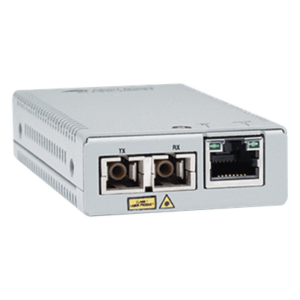 ALLIED TELESIS AT-MMC2000/SC-960 – Convertidor de medios / Gigabit Ethernet a fibra óptica MMF / Conector SC / 220-500 m / 0.72-1640 ft / Fuente multi-región