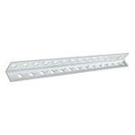 ACCESSPRO POS-ANGLE-X – Ángulo Perforado / 50 cm (19.7 ft) / Ancho 2.5 cm / Soporte Guía Horizontal / Acero Galvanizado