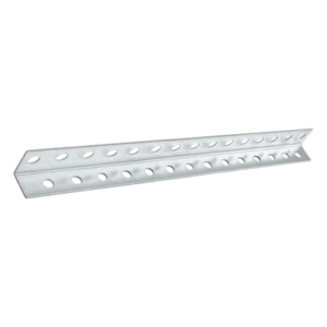 ACCESSPRO POS-ANGLE-X – Ángulo Perforado / 50 cm (19.7 ft) / Ancho 2.5 cm / Soporte Guía Horizontal / Acero Galvanizado
