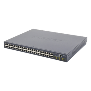PLANET GS-4210-48T4S – Switch Administrable Capa 2 / 48 Puertos Gigabit / 4 SFP / 104 Gbps / 77.38 Mpps / 1.44 x 1.44 pies