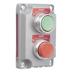 HUBBELL KILLARK HUB-XCS-0B7 – Cubierta para Estación de Control / 2 Botones Pulsadores Arranque-Paro / Aluminio sin Cobre / NEMA 7 y 9 / Áreas Peligrosas Clase I Div 1 y 2
