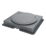 SIMON SM-CPR-3M – Caja de Instalación Empotrada / Profundidad Reducida / Cubeta para Concreto / Acabado al Ras del Piso / Mecanismos Energía y Datos