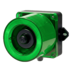 QLIGHT QWCD50-012024-G-LC – Baliza LED Verde con Sirena / 31 Tonos / 123 dB / 12-24 VCD / IP66 / -50°C a +50°C