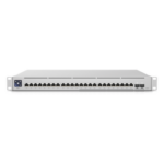 UBIQUITI USW-ENTERPRISE-24-POE – Switch Capa 3 / 24 Puertos PoE+ / 12x 2.5GbE + 12x 1GbE / 2x SFP+ 10G / 400W / Pantalla 1.3"