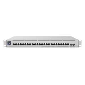 UBIQUITI USW-ENTERPRISE-24-POE – Switch Capa 3 / 24 Puertos PoE+ / 12x 2.5GbE + 12x 1GbE / 2x SFP+ 10G / 400W / Pantalla 1.3"