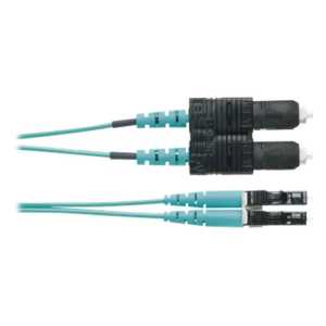 PANDUIT FZ2ERLNSNSNM001 – Jumper de Fibra Óptica / OM4 50/125 / LC-SC Duplex / OFNR Riser / Aqua / 1 Metro (3.28 Pies)