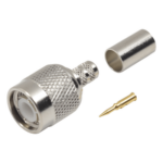 RF INDUSTRIES,LTD RFT-1202-2 – Conector Coaxial TNC Macho / Anillo Plegable / Cables RG-58/U y LMR-195 / Cuerpo Níquel / Contacto Oro / Aislante Delrin