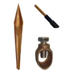 TOTAL GROUND TG-KIT-VAR15 – Kit de Puesta a Tierra / Varilla 5/8" x 1.5 m (4.9 ft) / Cable 6 AWG 10 m (32.8 ft) / Conector de Bronce / Aprobación UL 4703