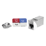 SIEMON Z6A-S02 – Jack Cat6A / Blindado / Montaje Híbrido Plano y Angulado / Color Blanco