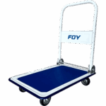 SURTEK SYS-CPL-F30 – Carro Plataforma Plegable / Capacidad 300 kg / Acero Reforzado / Ruedas TPR 5" / Mango Retráctil / Superficie Antideslizante