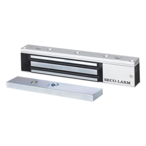 ENFORCER SECOLARM E941SA300RQ – Chapa Magnética Electromagnética / 300 lbs (136 kg) / LED de Estado / Sensor de Puerta / Aluminio Anodizado / Interior
