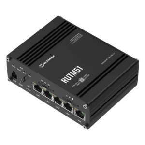 TELTONIKA RUTM51 – Router Industrial 5G LTE con 2 Ranuras SIM/ 5 Puertos Gigabit/ Wi-Fi con Doble Banda/ Soporta VPN Servidor-Cliente/ Compatible con RMS