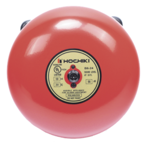 HOCHIKI B6-24 – Campana de alarma de incendio / 6 pulgadas (0.5 pies) / 24 VCD / 96 dB / UL listado / Uso exterior / Montaje en caja 4 pulgadas