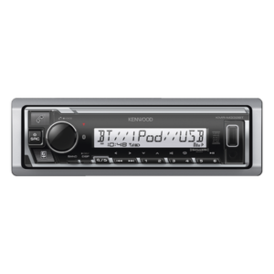 JVC KENWOOD KMR-M332BT – Estéreo Marino / Bluetooth / Ecualizador 13 Bandas DTA / Iluminación 12 Colores / 3 Salidas Preamplificadas 4.0V / USB Frontal + Aux 3.5mm