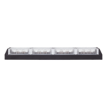 EPCOM INDUSTRIAL SIGNALING XLL-1084-RB – Barra de Luz de Advertencia / 4 Módulos LED / 12 LED Gen III / 11 Patrones de Destello / 10-16 VCC / 3 A Máximo / Uso Interior y Exterior