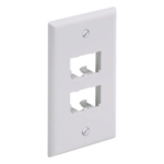 PANDUIT CFP4WH – Placa de Pared Vertical / 4 Puertos Mini-Com / ABS Blanco / 2.75 x 4.5 in / Profundidad 0.85 in