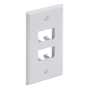 PANDUIT CFP4WH – Placa de Pared Vertical / 4 Puertos Mini-Com / ABS Blanco / 2.75 x 4.5 in / Profundidad 0.85 in