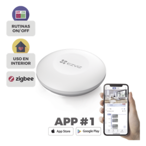 EZVIZ CS-T3C – Botón de Emergencia Inalámbrico / Protocolo Zigbee / Batería CR2032 1.5 Años / 40.6 x 12.3 mm