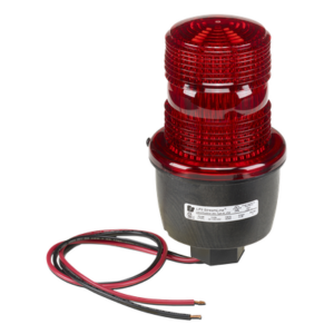 FEDERAL SIGNAL INDUSTRIAL LP3-PL-024-R – Luz de advertencia LED / 24 Vcc / Montaje en tubo / Rojo / IP66 / IP69K / Perfil bajo