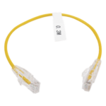 LINKEDPRO BY EPCOM LP-UT6-030-YE28 – Cable de Parcheo Slim UTP Cat6 / 30 cm (0.98 ft) / 28 AWG / Amarillo / 10 Gbps