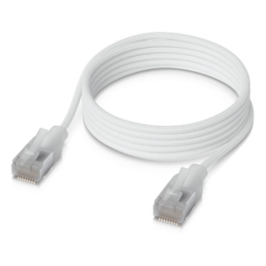 UBIQUITI UACC-CABLE-PATCH-EL-C6A-1M-W – Cable de Parcheo Cat6A / 10G / PoE+++ / Etherlighting / 1 m (3.3 ft) / RJ45 Blindado