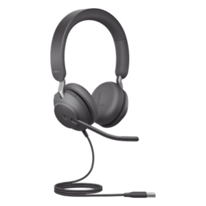 JABRA EVOLVE2-40SE-STEREO-MS-A – Jabra Jabra Evolve 2 40SE, Auricular stereo versión MS con aislamiento de ruido, conexión USB-A y indicador de ocupado (Busylight) (24189-999-999)