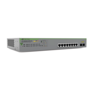 ALLIED TELESIS AT-GS950/10PS-V2-10 – Switch PoE+ Gigabit WebSmart / 10 Puertos 10/100/1000 Mbps / 2 SFP Combo / 75 W / 20 Gbps / 14.88 Mpps