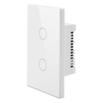 SMARTHOME BY EPCOM SHS312Z – Apagador Inteligente ZigBee / 2 Circuitos / 800 W por Canal / Alimentación Universal 100-250 V / Panel de Vidrio Templado 120 x 72 mm / Cable Neutro Opcional