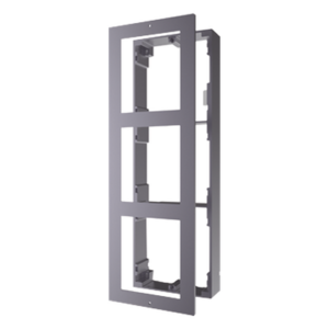 HIKVISION DS-KD-ACW3 – Base de Montaje para Videoportero IP / 3 Módulos / Superficie / Aluminio Anticorrosión / -40°C a +60°C (-40°F a 140°F)