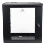 LINKEDPRO SR1912LH3GA – Gabinete de Pared 12U / Profundidad 455 mm (18 in) / Cristal Templado / Acero Reforzado / Carga 80 kg
