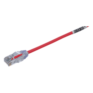 PANDUIT UTP28SP15RD – Cable de Parcheo UTP Cat6 / 28 AWG Diámetro Reducido / 4.57 m (15 ft) / Doble Clasificación CM/LSZH / PoE IEEE 802.3bt / Rojo