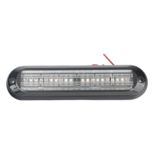 EPCOM INDUSTRIAL SIGNALING XLT1835RWB – Luz Auxiliar / 18 LEDs 3W / IP67 / Tricolor Rojo/Claro/Azul / 142.6×36×14 mm / 12 Patrones / ECE R65 / SAE J595 Clase I