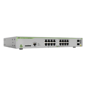 ALLIED TELESIS AT-GS970M/18PS-R-10 – Switch PoE+ Administrable Capa 3 / 16 Puertos Gigabit + 2 SFP / 247 W PoE / 36 Gbps / 26.8 Mpps