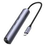 UGREEN 10919 – Docking Station USB-C / 5 en 1 / HDMI 4K@60Hz / 2 USB-A 3.1 5 Gbps / RJ45 Gigabit / PD 100W / Aluminio