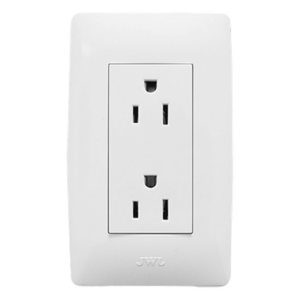 JWJ JTL-B72-24 – Toma de Corriente Dúplex / 127 V~60 Hz / 15 A / 1 Módulo Compacto / 2P+T / 40,000 Maniobras